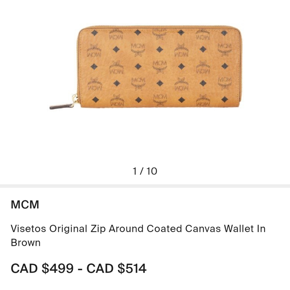 Mcm Zip Around Large Wallet